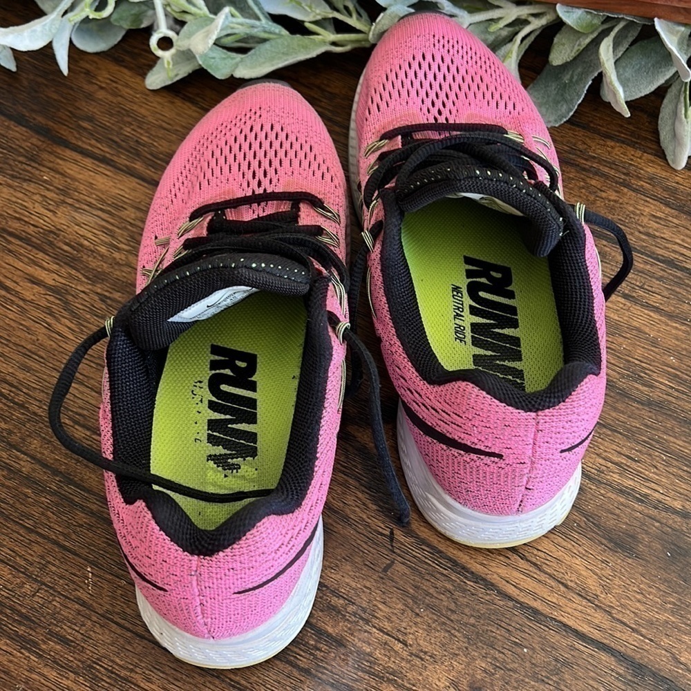 Nike Womens Air Zoom Pegasus 32 Pink Pow/Barely Volt/Ghost Green/Black Sneak 8.5 - Picture 6 of 9